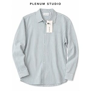 Plenum Studio NWT Men's Striped Button Down Shirt XL Coastal Minimalist Cotton